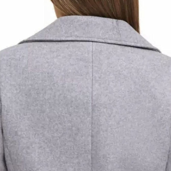 NWT Marc New York Andrew Marc Grey Long Sleeve Long Button Up Coat Sz Large - Picture 3 of 15